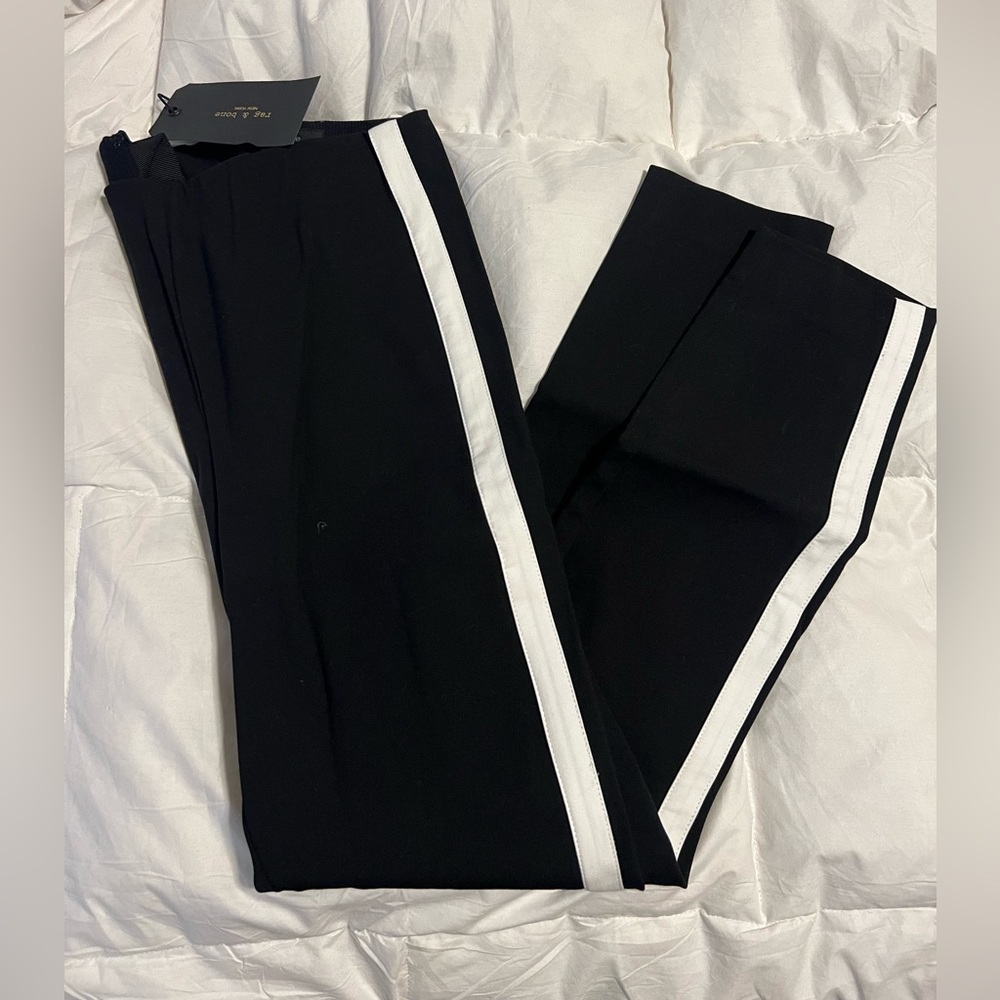 Rag & Bone black and white tuxedo work pant size 2